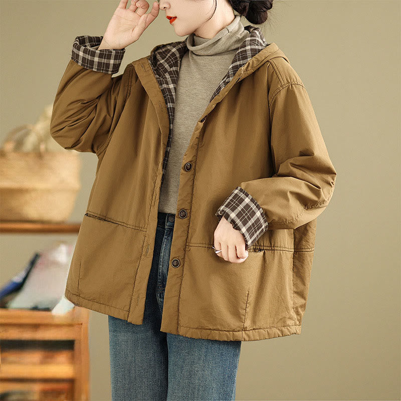 Sudadera con capucha y estampado de Buddha Stones para mujer. Chaqueta de algodón grueso de manga larga con bolsillos. - vara de oro - US12，UK/AU16，EU44 (XL) - image 0
