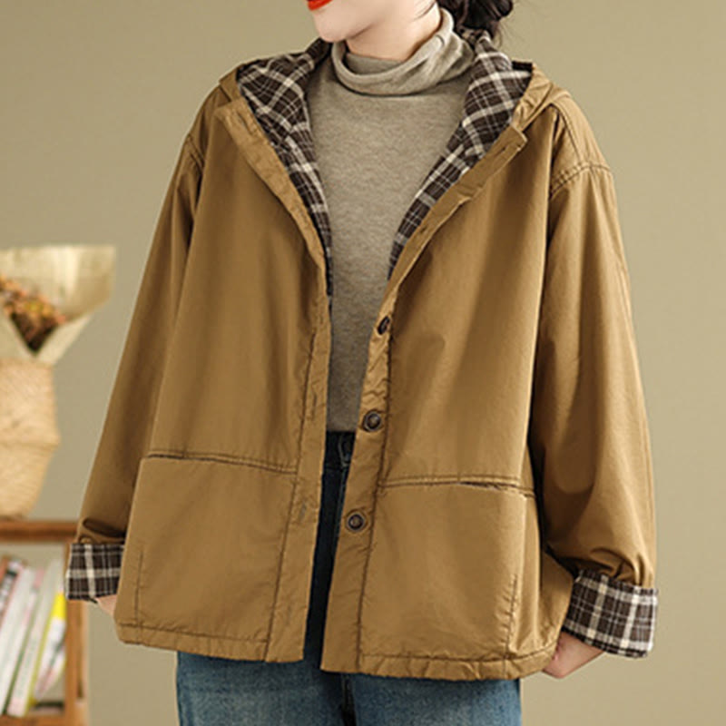 Sudadera con capucha y estampado de Buddha Stones para mujer. Chaqueta de algodón grueso de manga larga con bolsillos. - image 2