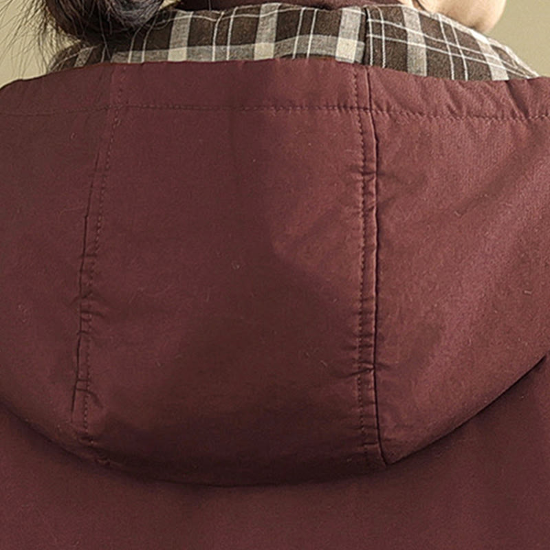 Sudadera con capucha y estampado de Buddha Stones para mujer. Chaqueta de algodón grueso de manga larga con bolsillos. - image 11