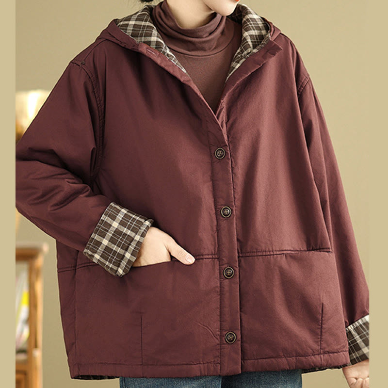 Sudadera con capucha y estampado de Buddha Stones para mujer. Chaqueta de algodón grueso de manga larga con bolsillos. - image 7