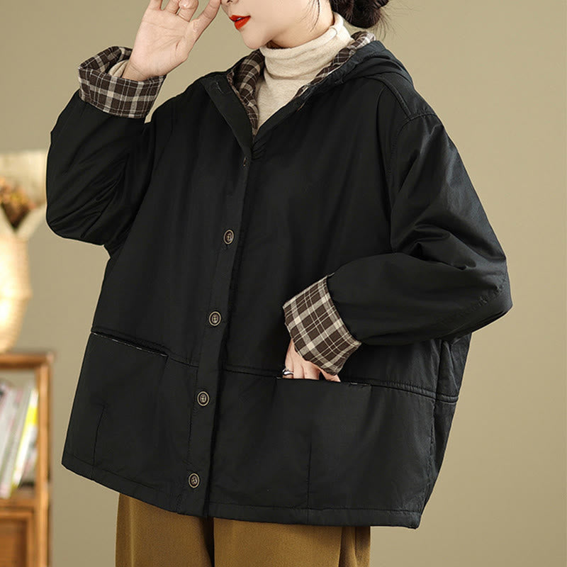 Sudadera con capucha y estampado de Buddha Stones para mujer. Chaqueta de algodón grueso de manga larga con bolsillos. - image 16