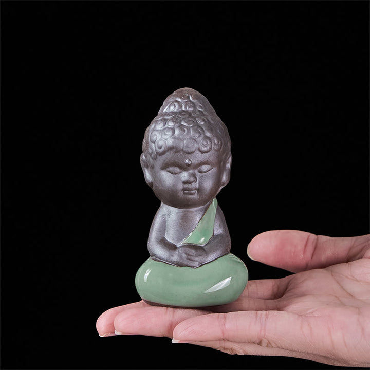 Buddha Stones, monje en reposo, meditación, oración, estatua de cerámica, serenidad, decoración del hogar - image 27