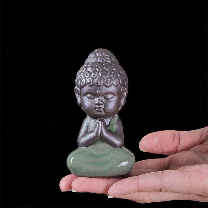 Buddha Stones, monje en reposo, meditación, oración, estatua de cerámica, serenidad, decoración del hogar - image 6