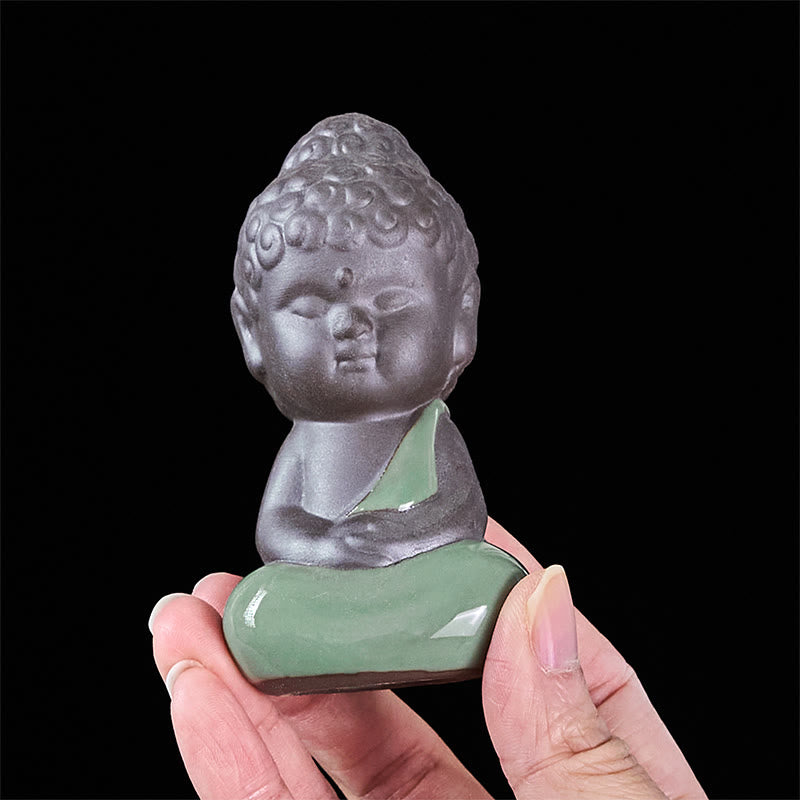 Buddha Stones, monje en reposo, meditación, oración, estatua de cerámica, serenidad, decoración del hogar - image 28