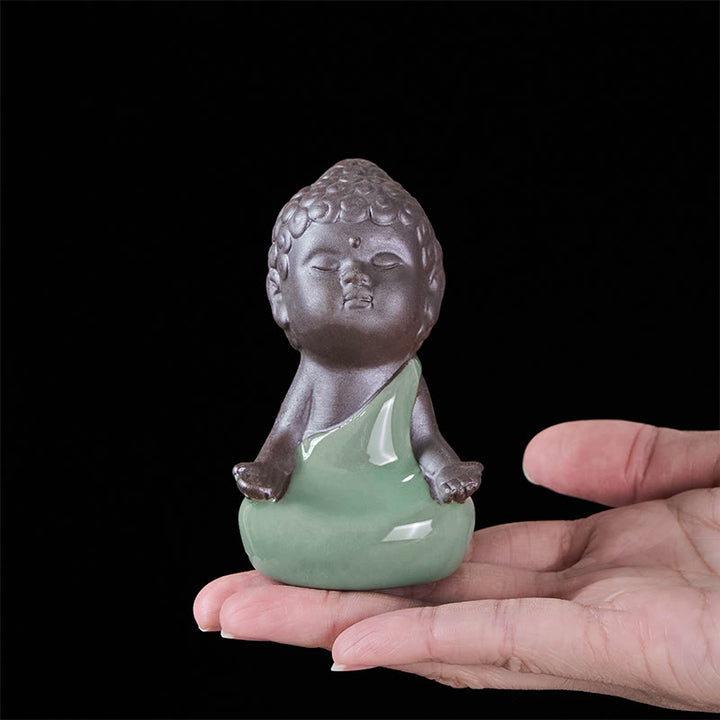 Buddha Stones, monje en reposo, meditación, oración, estatua de cerámica, serenidad, decoración del hogar - image 15