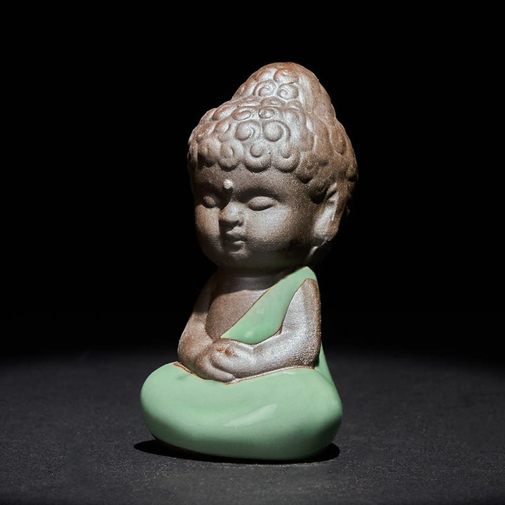 Buddha Stones, monje en reposo, meditación, oración, estatua de cerámica, serenidad, decoración del hogar - image 19