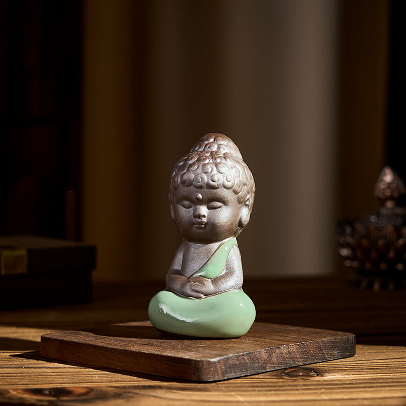 Buddha Stones, monje en reposo, meditación, oración, estatua de cerámica, serenidad, decoración del hogar - image 24