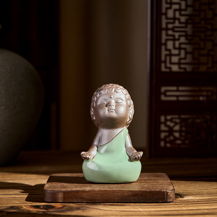 Buddha Stones, monje en reposo, meditación, oración, estatua de cerámica, serenidad, decoración del hogar - image 13
