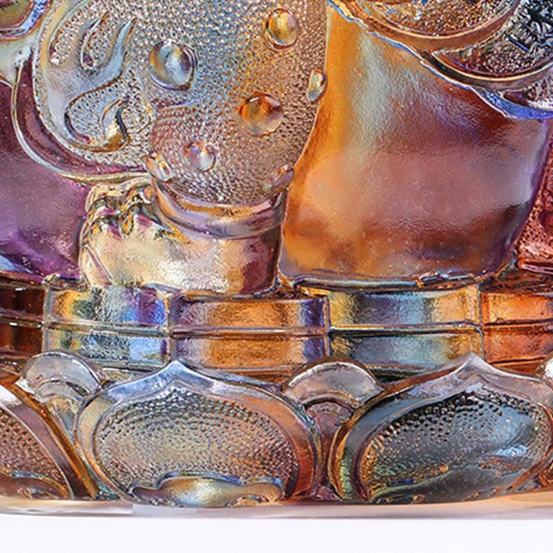 Buddha Stones Feng Shui Monedas de Rana Pieza de Arte de Cristal Liuli Hecha a Mano para Decoración de Hogar y Oficina para la Abundancia - image 12