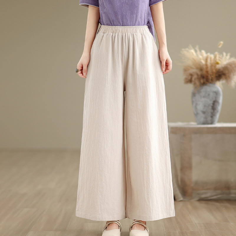 Camisa y pantalón de mujer de manga larga con botones de rana y estampado de Buddha Stones, confeccionados en algodón jacquard, con bolsillos. - Pantalones color beige - US8-10，UK/AU12-14，EU40-42 (2XL) - image 24