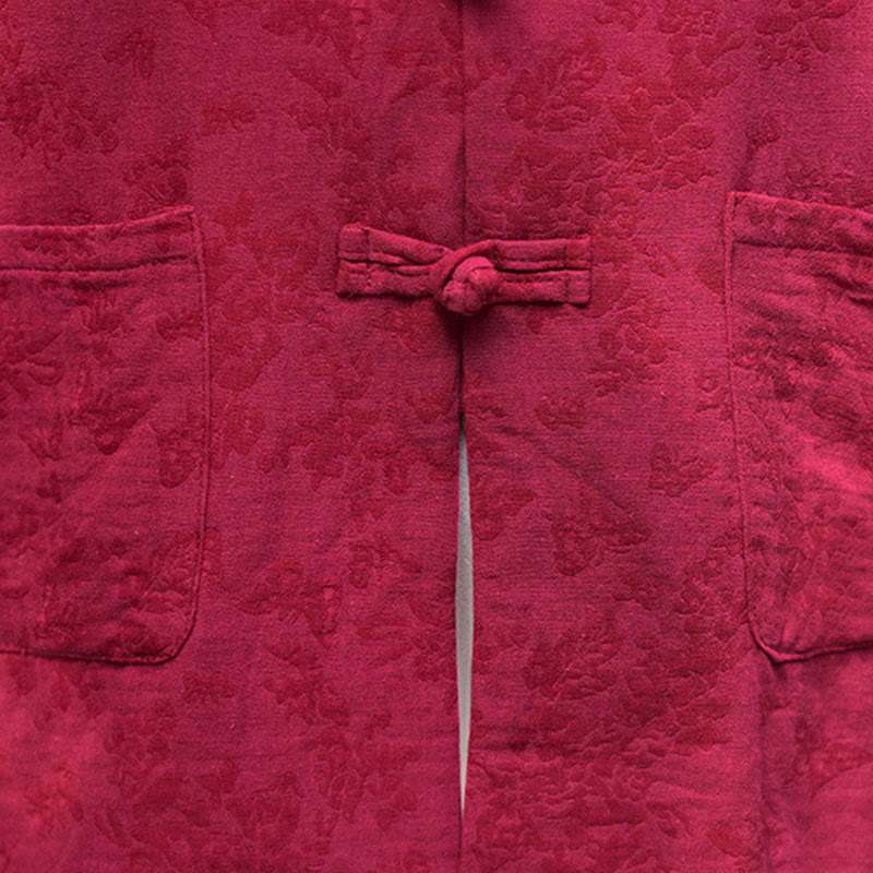 Camisa y pantalón de mujer de manga larga con botones de rana y estampado de Buddha Stones, confeccionados en algodón jacquard, con bolsillos. - image 11