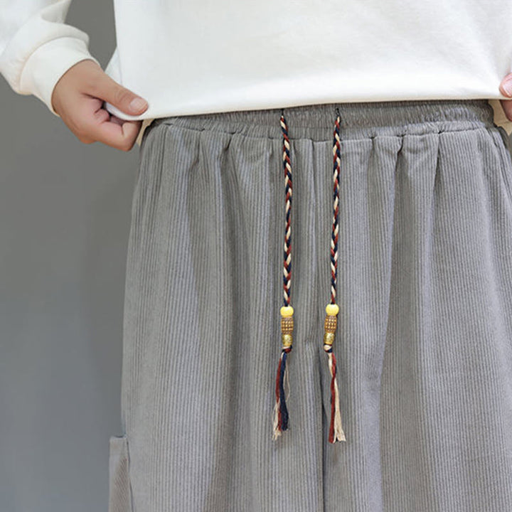 Pantalones de algodón para hombre, de color liso, hasta el tobillo, con bolsillos, Buddha Stones primaverales. - image 16