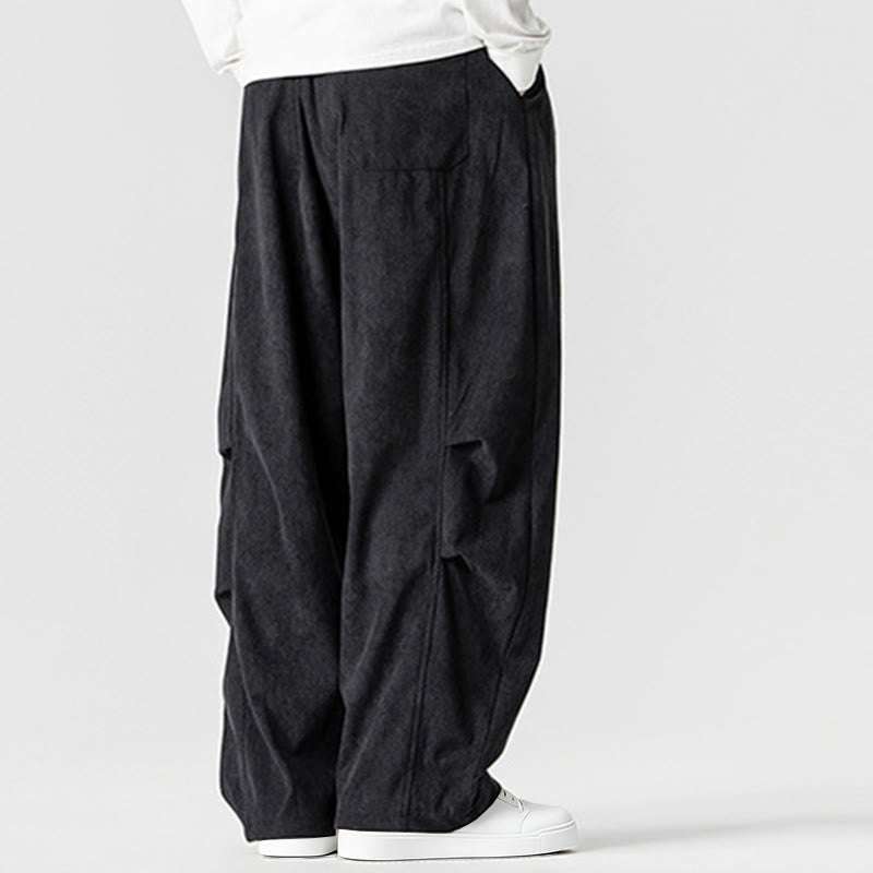 Pantalones de pana de algodón con cordón ajustable y pernera ancha para hombre, con bolsillos, estampado de Buddha Stones. - image 31