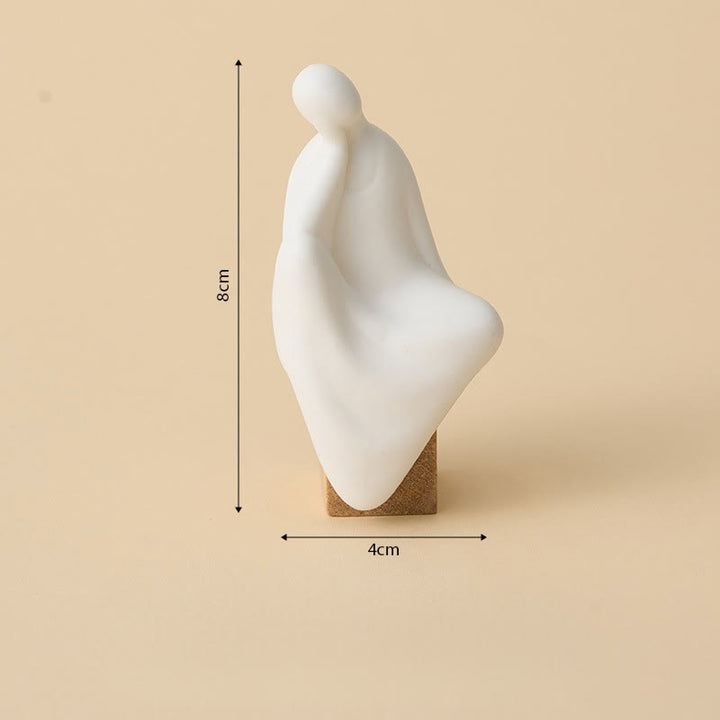 Buddha Stones, Buda sin forma, cerámica, escritorio de madera de wengué, decoración de serenidad - Buda 4*8 cm - image 7