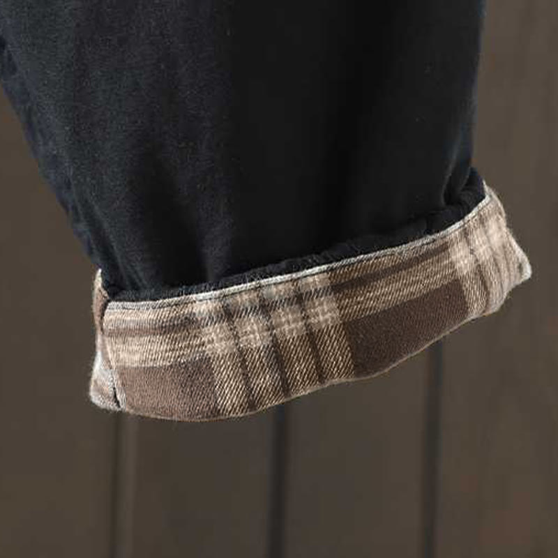 Pantalones térmicos tipo harem de invierno para mujer Buddha Stones, con forro polar y cordón ajustable, con bolsillos. - image 13