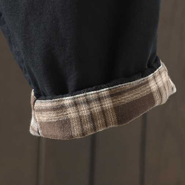 Pantalones térmicos tipo harem de invierno para mujer Buddha Stones, con forro polar y cordón ajustable, con bolsillos. - image 13