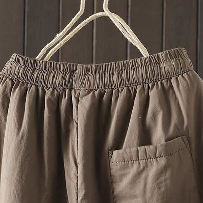 Pantalones térmicos tipo harem de invierno para mujer Buddha Stones, con forro polar y cordón ajustable, con bolsillos. - image 4