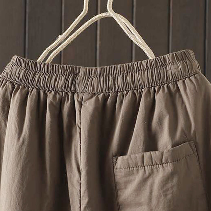 Pantalones térmicos tipo harem de invierno para mujer Buddha Stones, con forro polar y cordón ajustable, con bolsillos. - image 4