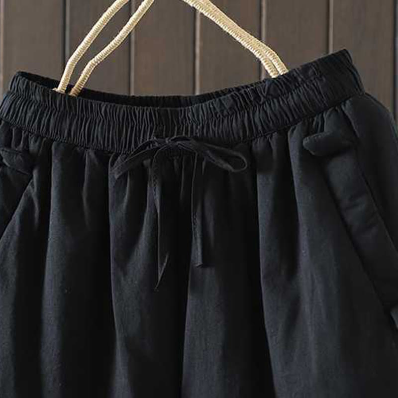 Pantalones térmicos tipo harem de invierno para mujer Buddha Stones, con forro polar y cordón ajustable, con bolsillos. - image 11