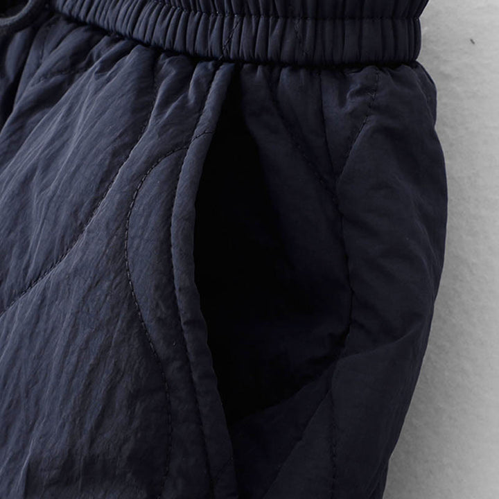 Pantalones térmicos gruesos para mujer Buddha Stones, lisos, con puño elástico, cordón ajustable y bolsillos. - image 5