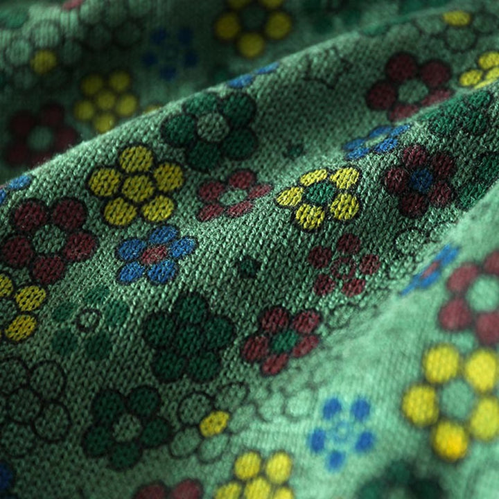 Suéter de manga larga para mujer, de algodón, con bolsillos, tejido con estampado de flores coloridas y Buddha Stones. - image 8