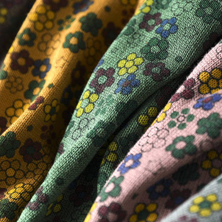 Suéter de manga larga para mujer, de algodón, con bolsillos, tejido con estampado de flores coloridas y Buddha Stones. - image 20