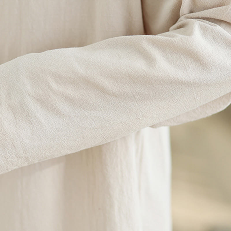 Conjunto de 2 piezas para mujer con estampado de Buddha Stones: camisa de manga larga con cuello en V y pantalones de pierna ancha, estilo zen y meditación. - image 9