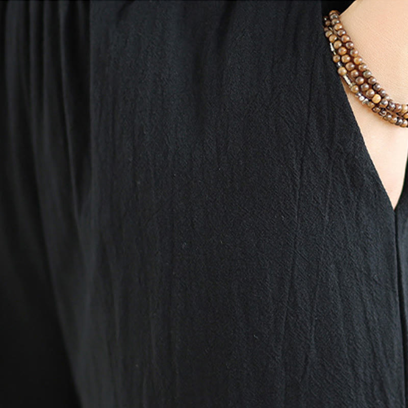 Conjunto de meditación zen para mujer con estampado de Buddha Stones : camiseta de manga larga con cuello en V y pantalón de pierna ancha. Incluye dos piezas. - image 19