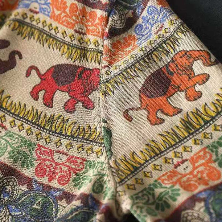 Suéter de manga larga para mujer, de algodón, con bolsillos, estampado de elefantes y Buddha Stones. - image 10