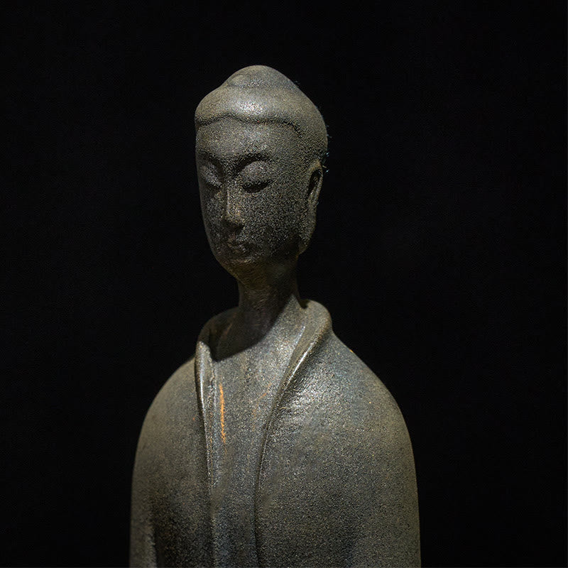 Buddha Stones Estatua de Resina Hecha a Mano de Buda Sakyamuni de Polvo de Hierro Oxidado Decoración para el Hogar - image 13