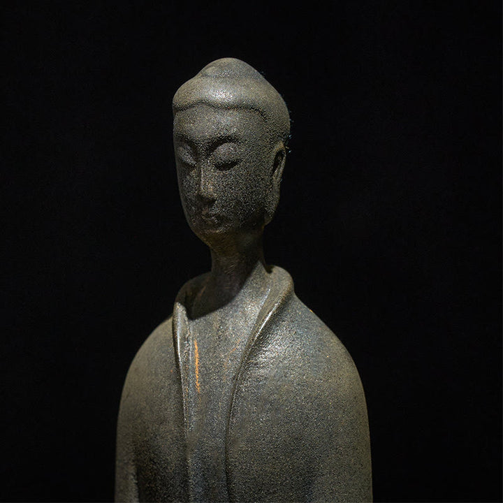 Buddha Stones Estatua de Resina Hecha a Mano de Buda Sakyamuni de Polvo de Hierro Oxidado Decoración para el Hogar - image 13