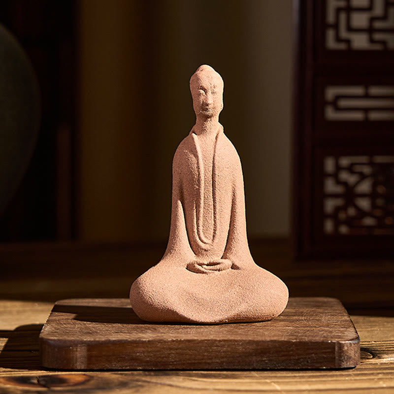 Estatua de cerámica de Buddha Stones de Buda, decoración zen para el hogar, 5 x 3 x 8,5 cm - image 1