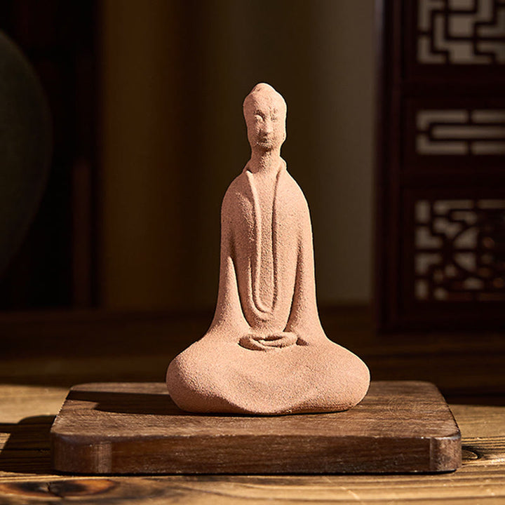Estatua de cerámica de Buddha Stones de Buda, decoración zen para el hogar, 5 x 3 x 8,5 cm - image 1