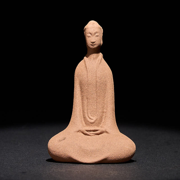 Estatua de cerámica de Buddha Stones de Buda, decoración zen para el hogar, 5 x 3 x 8,5 cm - image 2