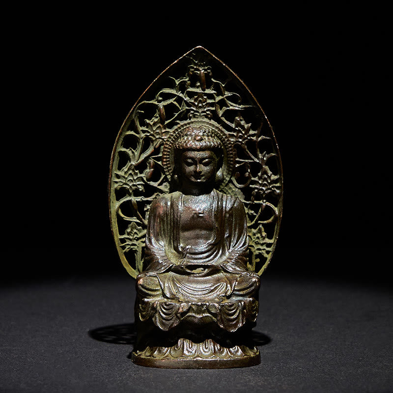 Estatua de aleación de Buddha Stones de Buda, decoración zen para el hogar, 9 x 4,5 cm - Buda 9*4,5 cm - image 0