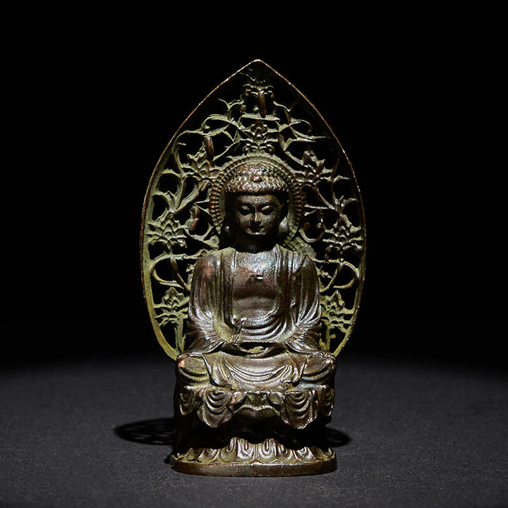 Estatua de aleación de Buddha Stones de Buda, decoración zen para el hogar, 9 x 4,5 cm - Buda 9*4,5 cm - image 0