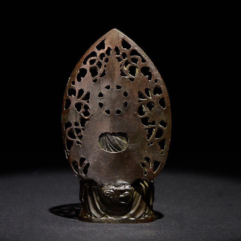 Estatua de aleación de Buddha Stones de Buda, decoración zen para el hogar, 9 x 4,5 cm - image 4