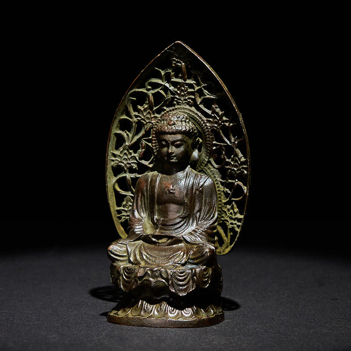 Estatua de aleación de Buddha Stones de Buda, decoración zen para el hogar, 9 x 4,5 cm - image 3