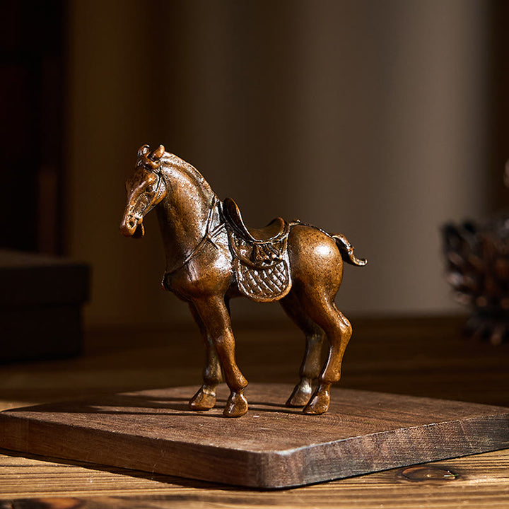 Buddha Stones del Año Antiguo del Caballo, aleación, decoración del hogar, 7,5 x 2,6 x 7 cm - image 1