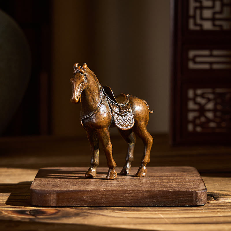 Buddha Stones del Año Antiguo del Caballo, aleación, decoración del hogar, 7,5 x 2,6 x 7 cm - image 2