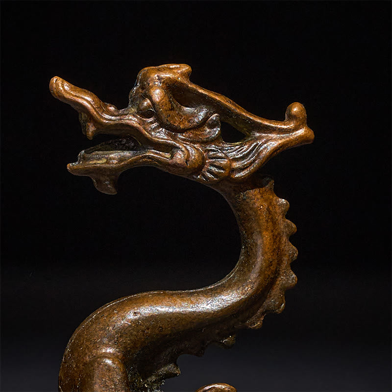 Mini dragón de aleación de Buddha Stones , piedra de protección para la suerte, decoración del hogar, 7,6 x 2,5 x 5,4 cm - image 7