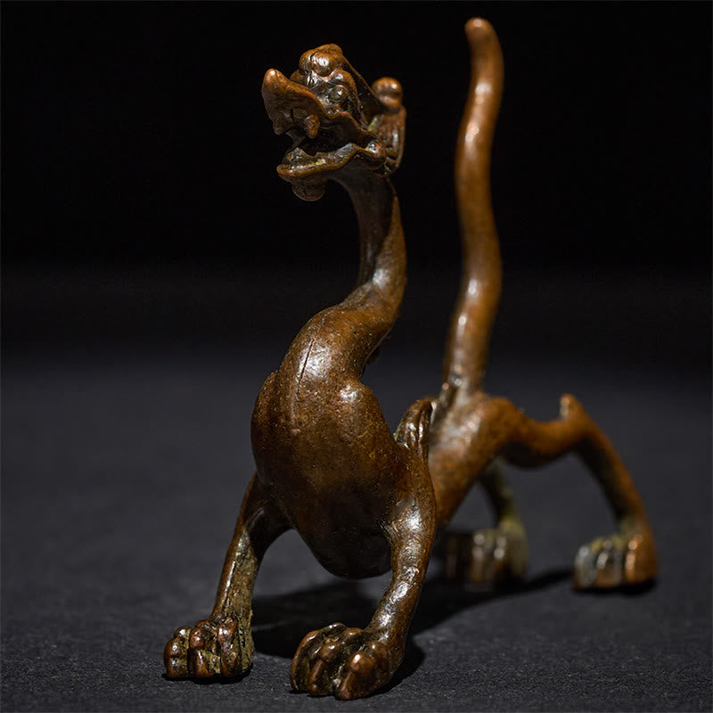 Mini dragón de aleación de Buddha Stones , piedra de protección para la suerte, decoración del hogar, 7,6 x 2,5 x 5,4 cm - image 6