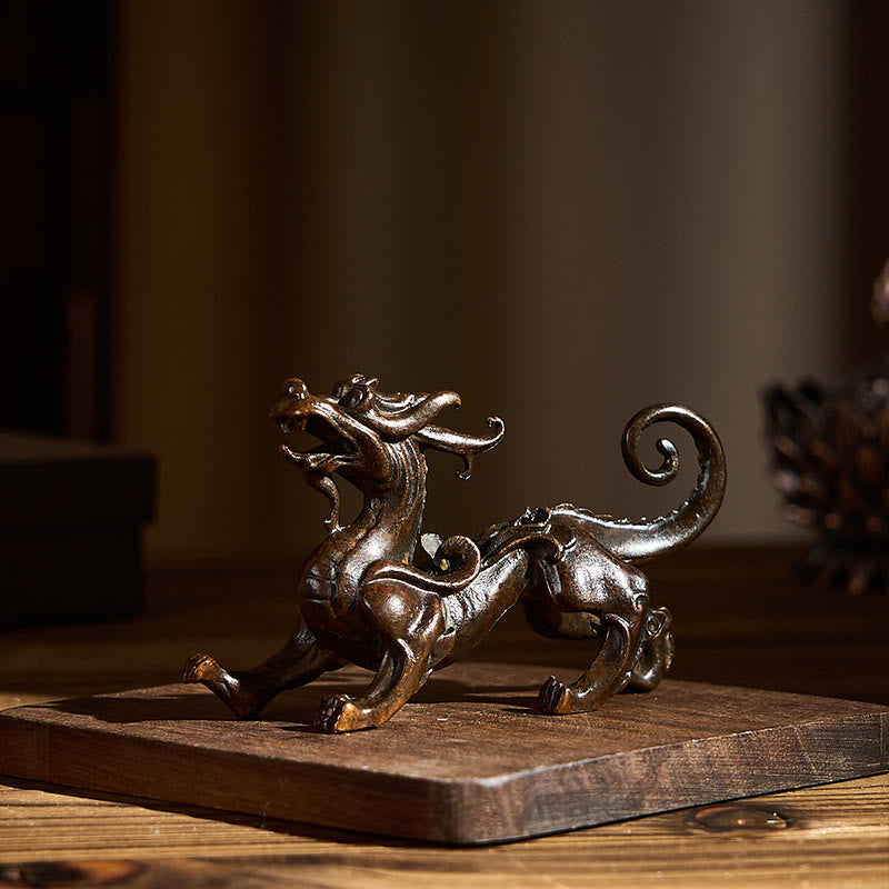 Buddha Stones pequeñas de aleación PiXiu, decoración para la riqueza y la suerte, 9,2 x 2,4 x 5,2 cm - image 4