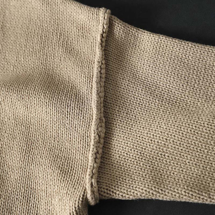 Cárdigan de manga larga para mujer, de algodón, con botones y estampado de figuras de patchwork con Buddha Stones. - image 6