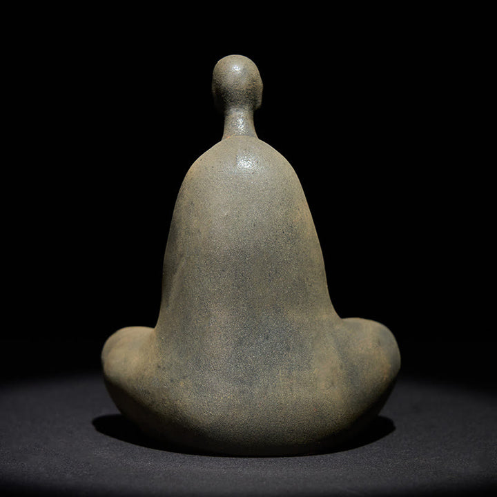 Estatua de Buddha Stones de resina fundida con óxido de hierro en polvo, hecha a mano, sin forma, 11,5 x 9 x 6,5 cm - image 4