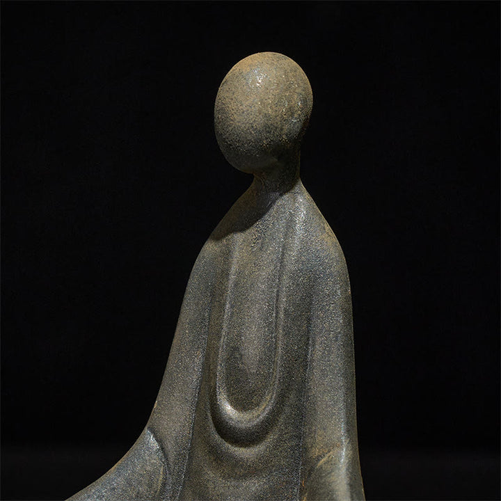Estatua de Buddha Stones de Buda, de resina fundida con polvo de hierro y óxido, decoración - image 7