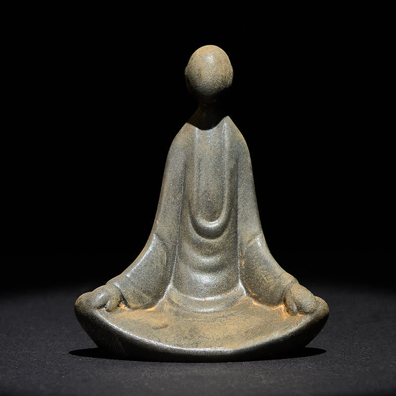Estatua de Buddha Stones de Buda, de resina fundida con polvo de hierro y óxido, decoración - image 3