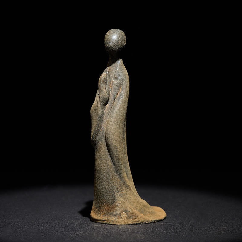 Estatua de Buddha Stones de Buda, de hierro fundido en polvo, de resina y óxido, decoración - Buda 11*4*5 cm - image 0