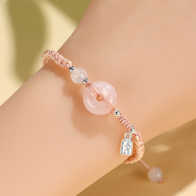 Pulsera de la suerte con hebilla de la paz de ágata aventurina verde y Buddha Stones - image 6