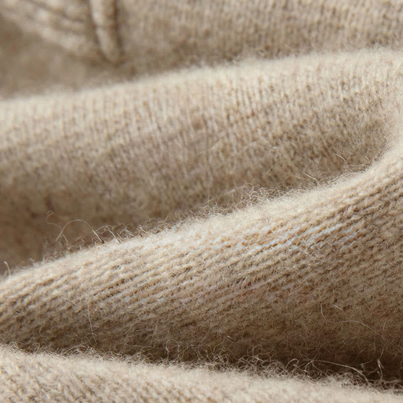 Suéter de lana de manga larga para hombre, color liso, con botones de rana chinos y Buddha Stones ( invierno). - image 13